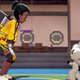 A Pokémon trainer meeting a Kubfu for the first time.